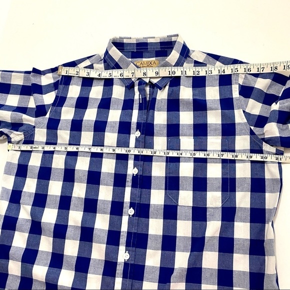 Camixa Country Style Plaid Button-down Cotton Shirt Large Cottagecore Summer - Picture 9 of 11